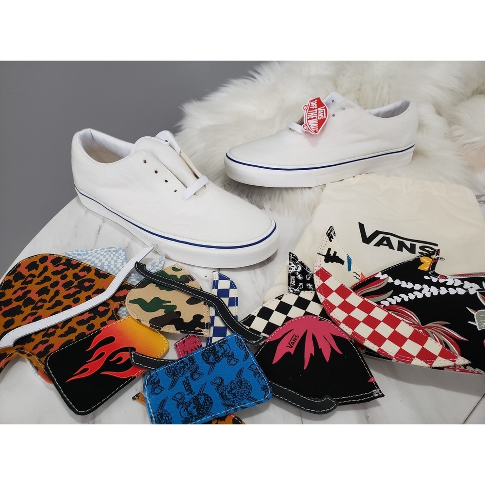 NEW NO BOX Vans Vault Taka Hayashi DIY Low H&L Marshmallow Mens SZ 10 Patches